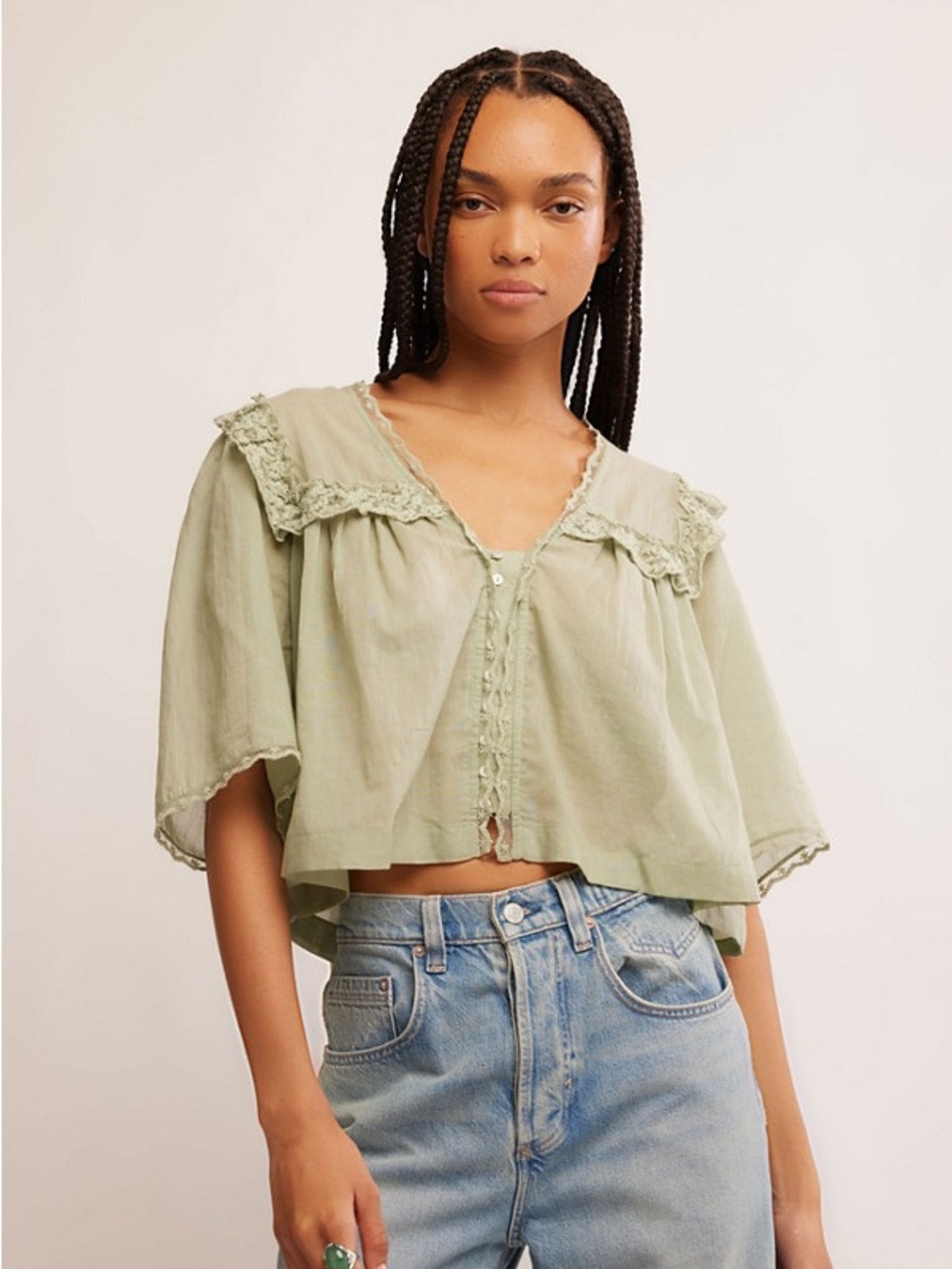 Free People Luna Lace Top